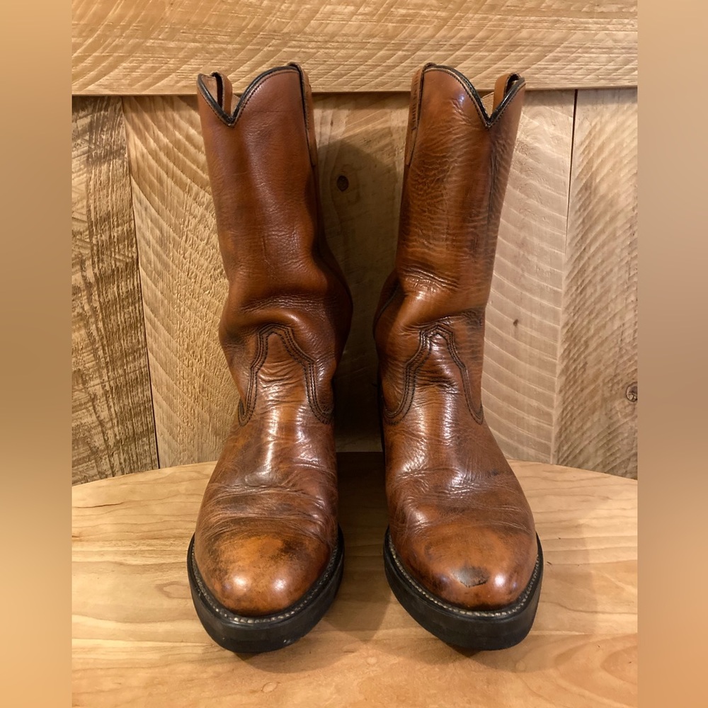 Vintage Wolverine Cognac Boots Size 8 2E - Picture 2 of 10